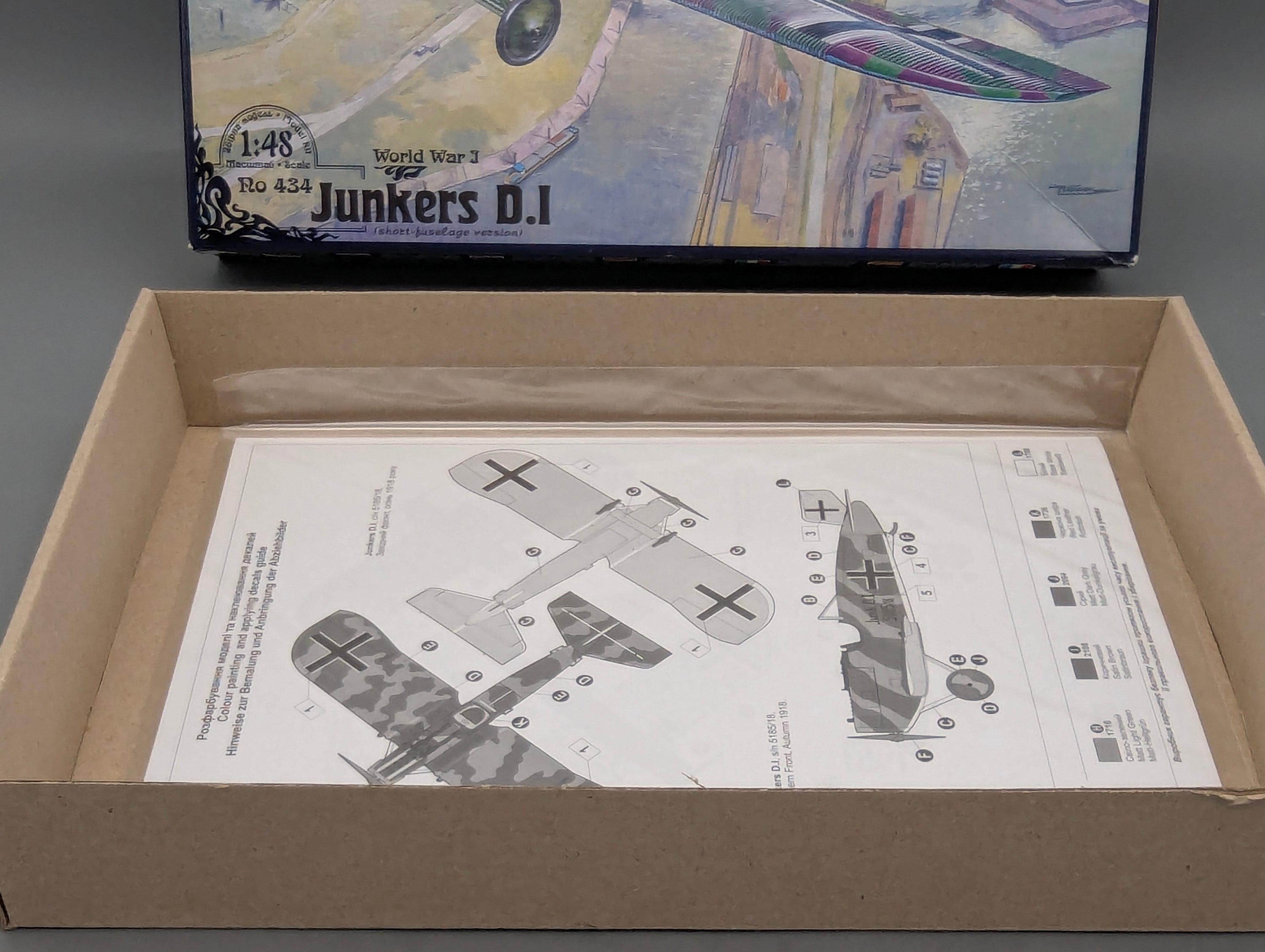 Flugzeug Modell Bausatz 1:48 Roden 434 Junkers D.I WW1 mit OVP