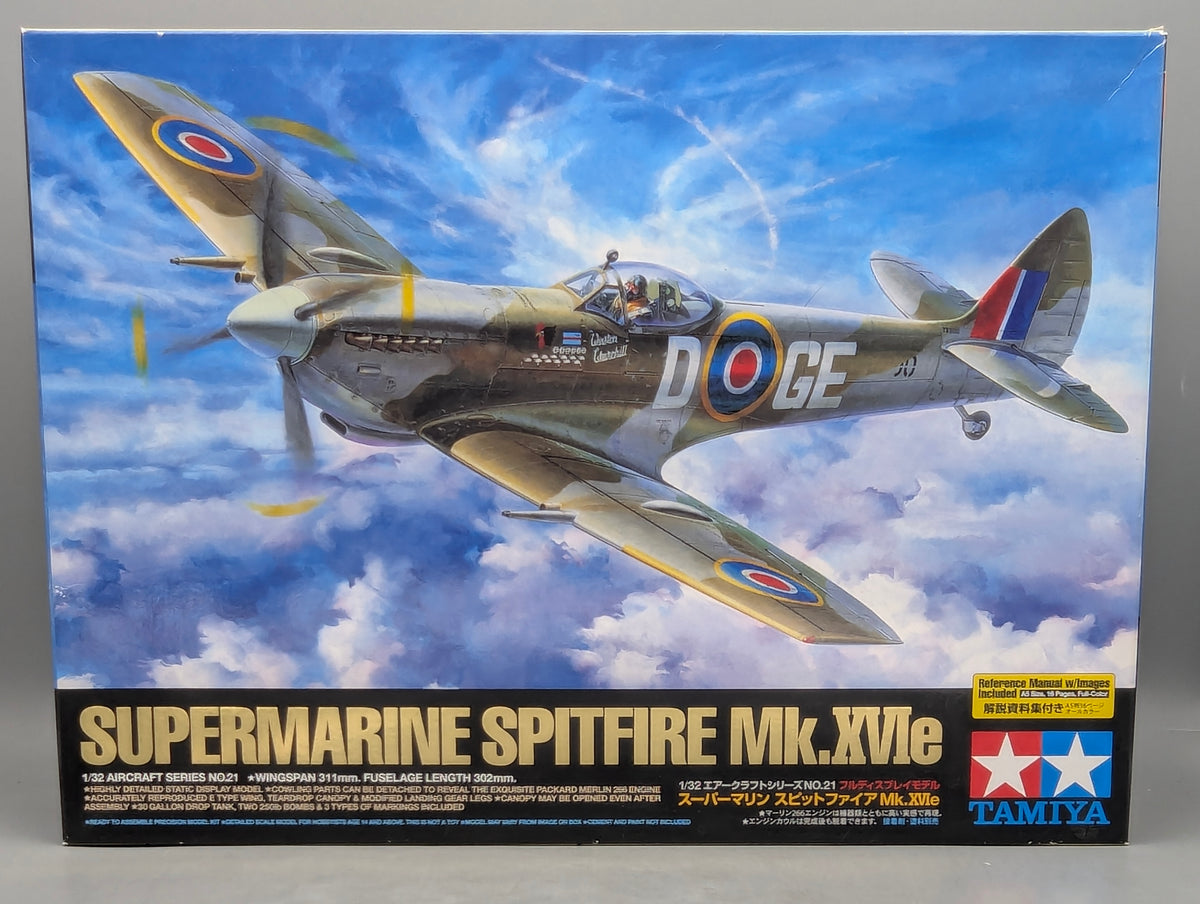 Flugzeug Modell Bausatz 1:32 Tamiya 60321 Supermarine Spitfire Mk.XVIe mit OVP