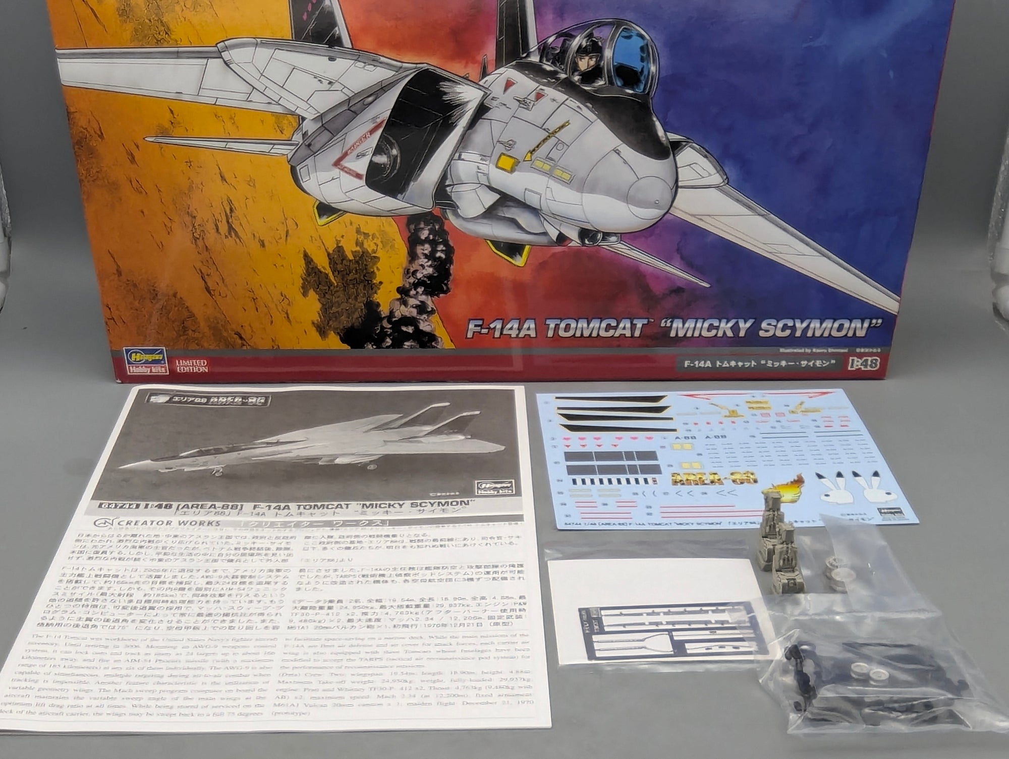 Flugzeug Modell Bausatz 1:48 Hasegawa 64744 F-14A Tomcat Micky Scymon mit OVP