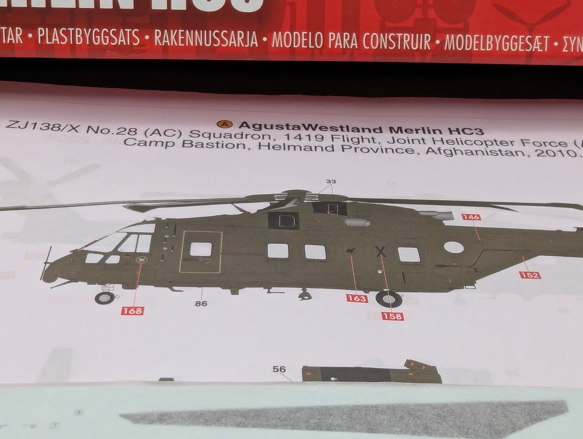 Hubschrauber Modell Bausatz 1:48 Airfix A14101 Agusta Westland Merlin HC3 mit OVP