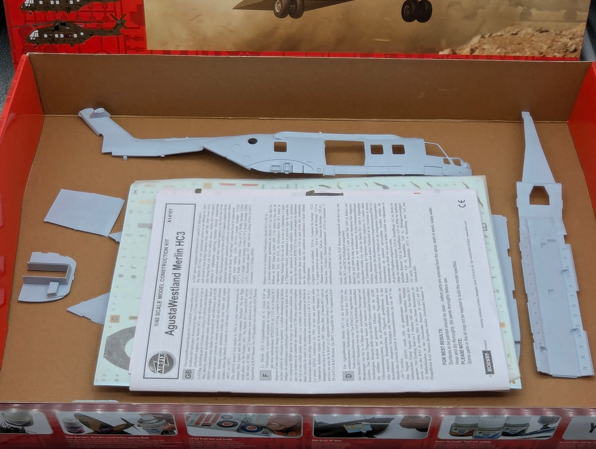 Hubschrauber Modell Bausatz 1:48 Airfix A14101 Agusta Westland Merlin HC3 mit OVP