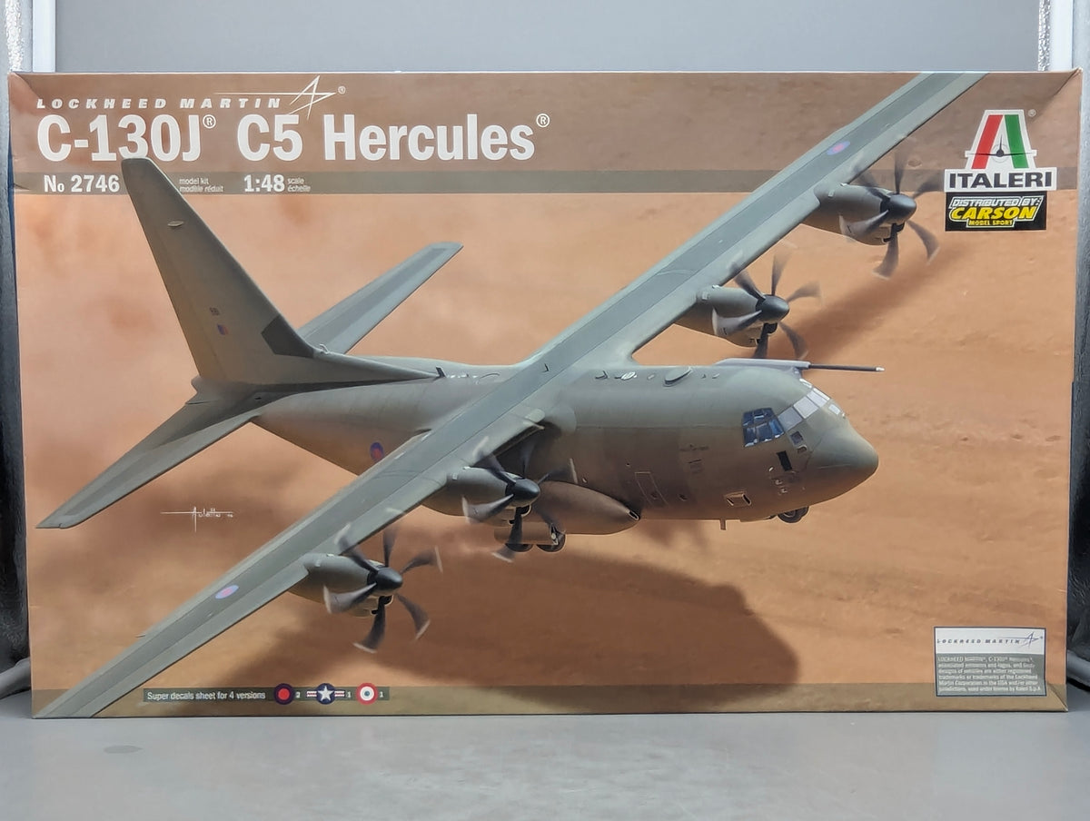Flugzeug Modell Bausatz 1:48 Italeri 2746 Lockheed Martin C-130J C5 Hercules mit OVP