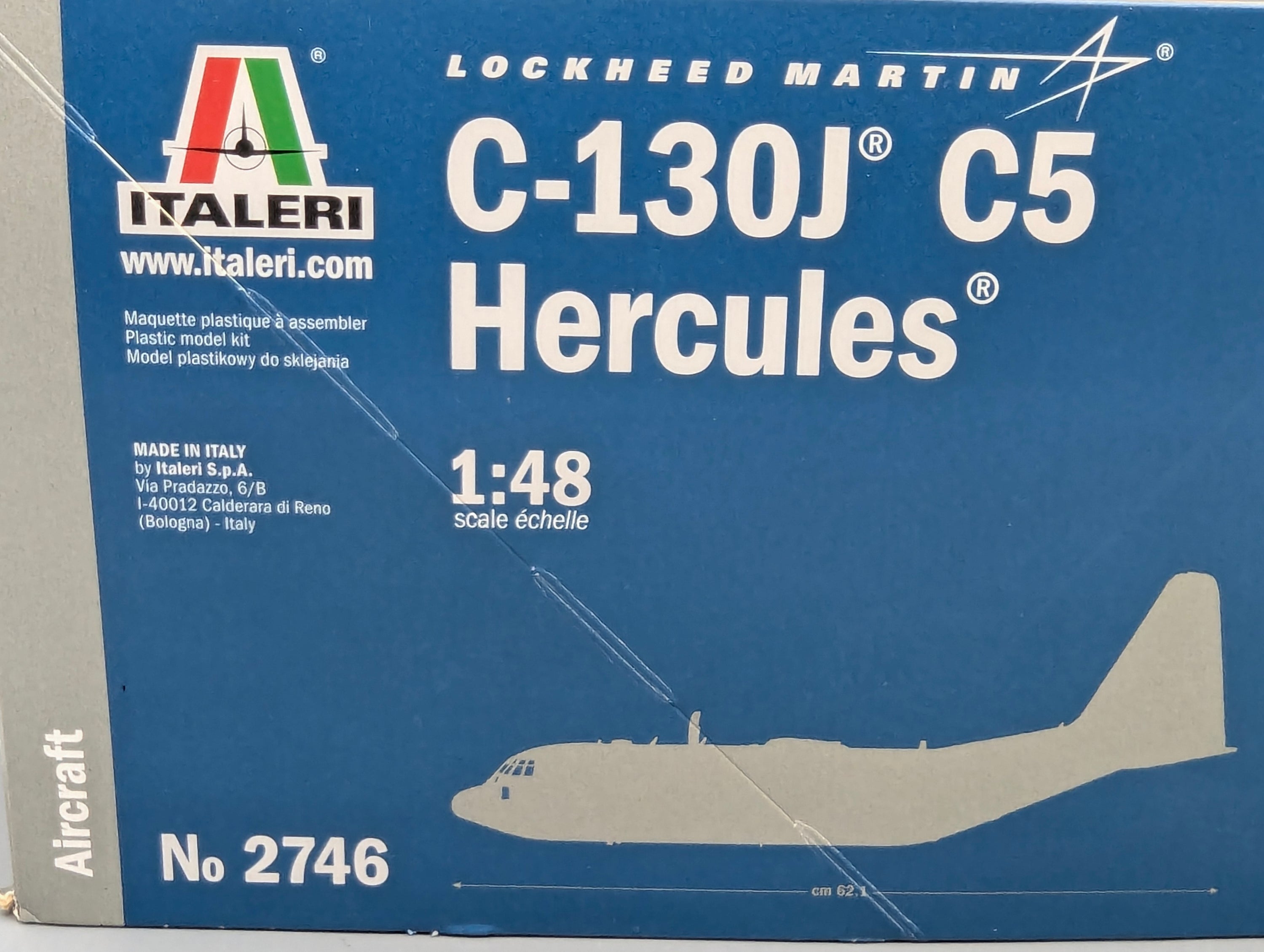 Flugzeug Modell Bausatz 1:48 Italeri 2746 Lockheed Martin C-130J C5 Hercules mit OVP