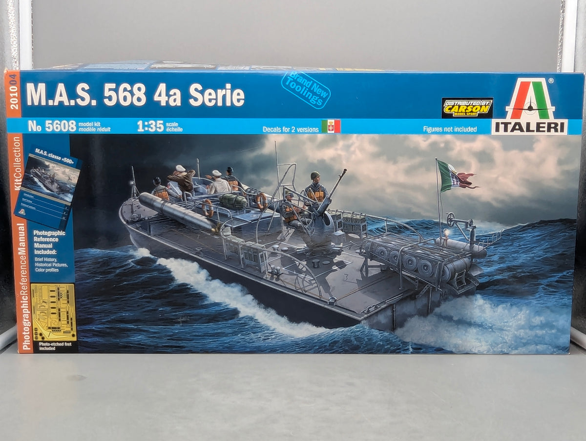 Schiff Modell Bausatz 1:35 Italeri 5608 UND 5611 M.A.S. 658 4a Serie + Figuren mit OVP