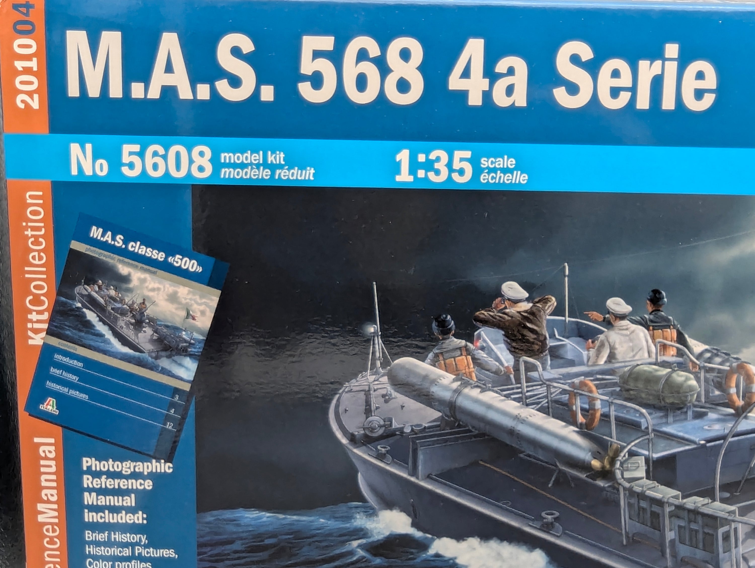 Schiff Modell Bausatz 1:35 Italeri 5608 UND 5611 M.A.S. 658 4a Serie + Figuren mit OVP