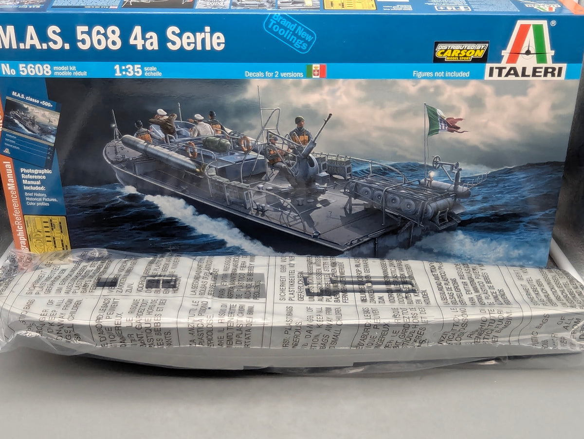 Schiff Modell Bausatz 1:35 Italeri 5608 UND 5611 M.A.S. 658 4a Serie + Figuren mit OVP
