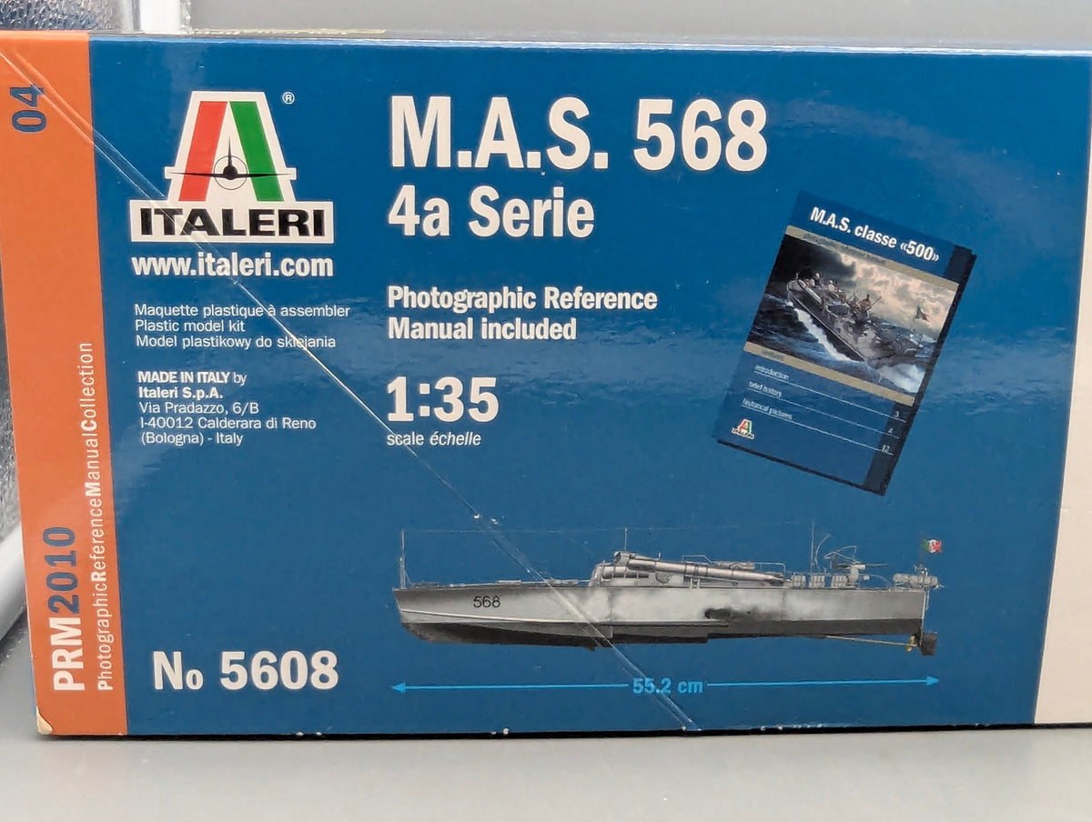 Schiff Modell Bausatz 1:35 Italeri 5608 UND 5611 M.A.S. 658 4a Serie + Figuren mit OVP