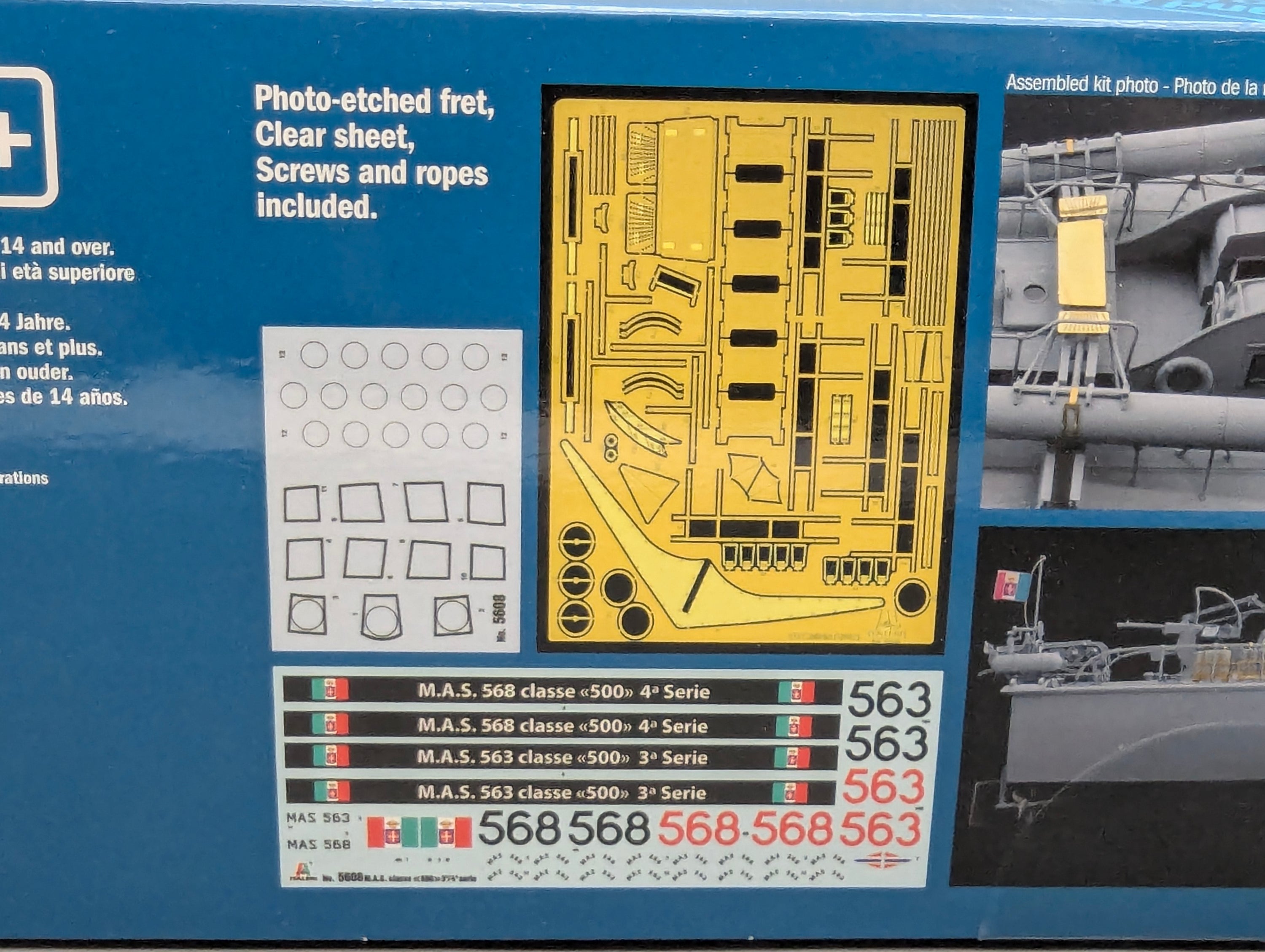 Schiff Modell Bausatz 1:35 Italeri 5608 UND 5611 M.A.S. 658 4a Serie + Figuren mit OVP