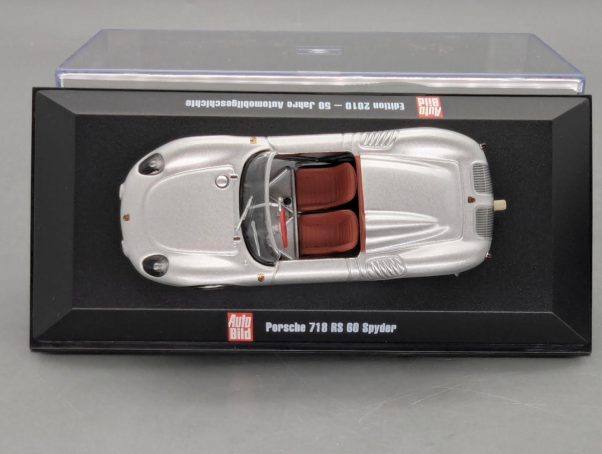 Modellautos 1:43 Minichamps Porsche 718 RS 60 Spyder Silber mit OVP