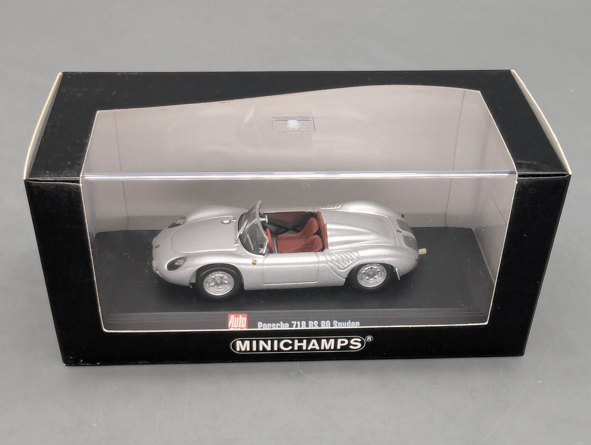 Modellautos 1:43 Minichamps Porsche 718 RS 60 Spyder Silber mit OVP