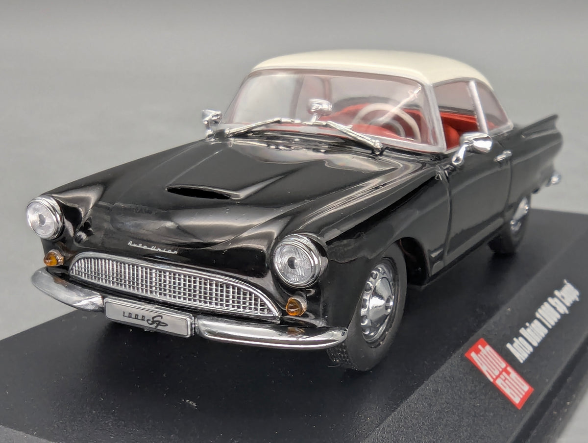 Modellautos 1:43 Minichamps Auto Union 1000 Sp Coupe Schwarz Weiß mit OVP