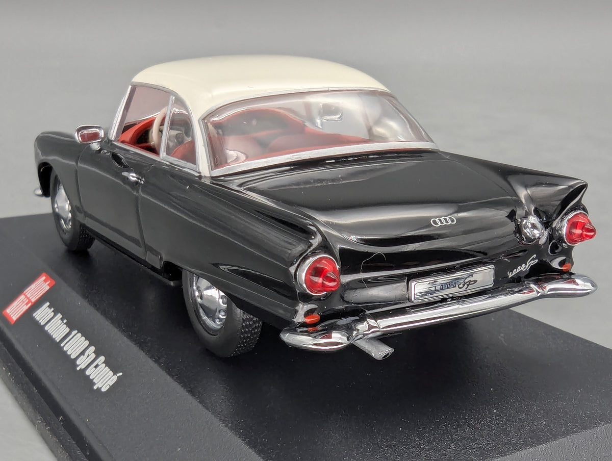 Modellautos 1:43 Minichamps Auto Union 1000 Sp Coupe Schwarz Weiß mit OVP