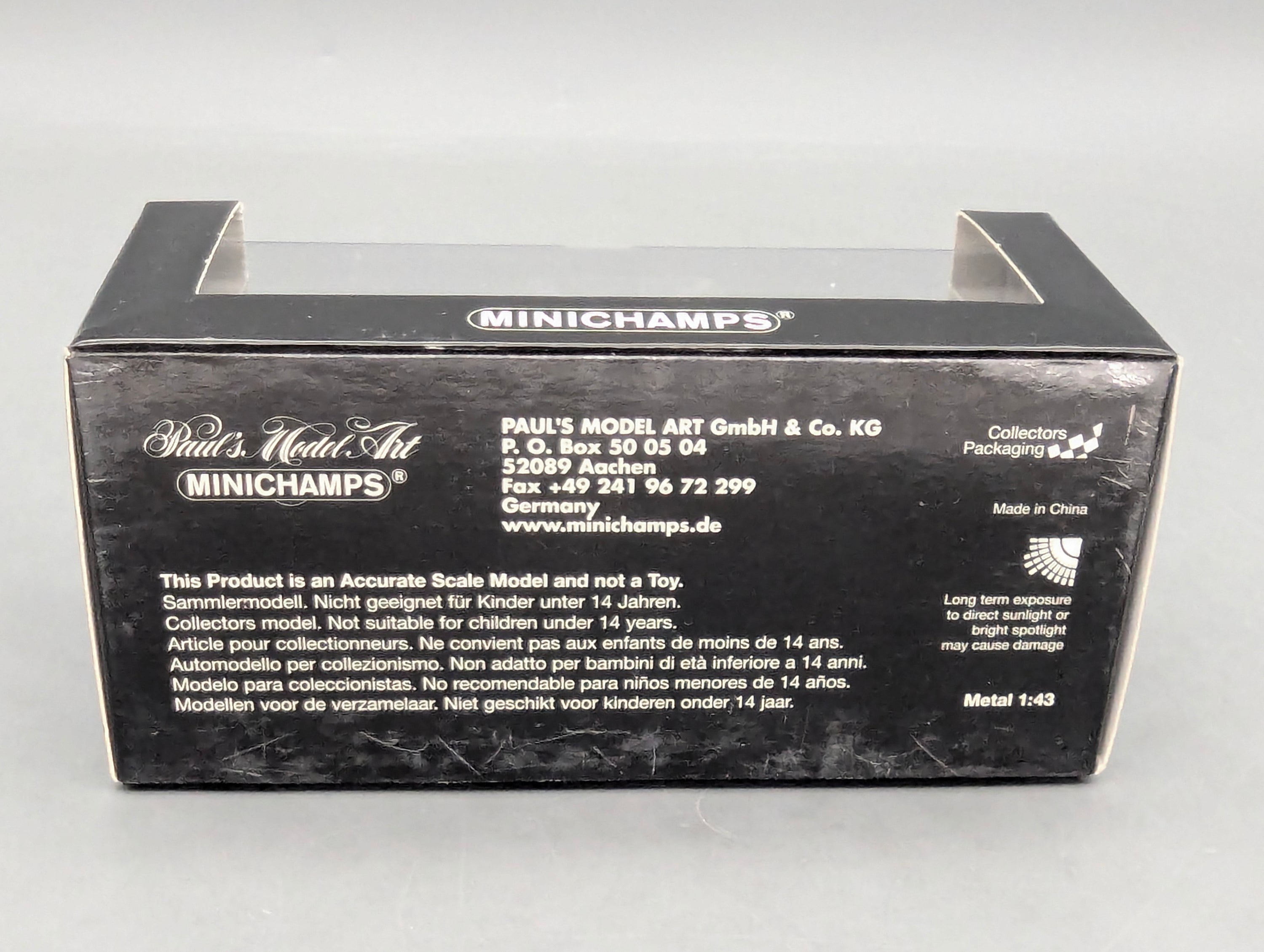 Modellautos 1:43 Minichamps Auto Union 1000 Sp Coupe Schwarz Weiß mit OVP
