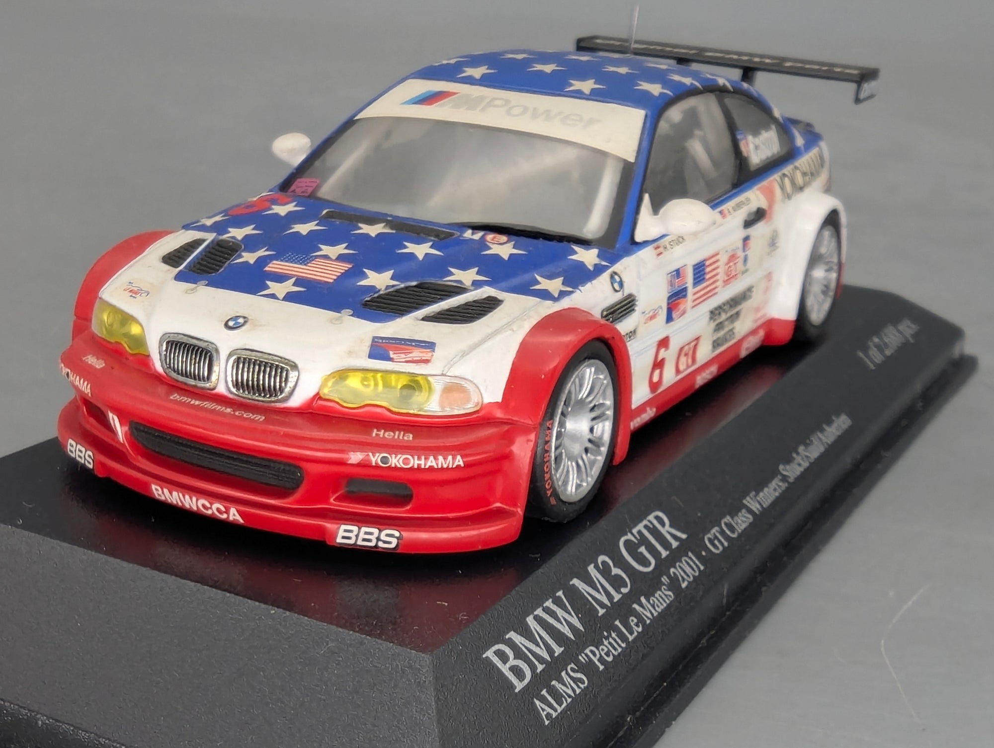 Modellautos 1:43 Minichamps BMW M3 GTR WINNER ALMS 2001 #6 Stuck u. A. mit OVP
