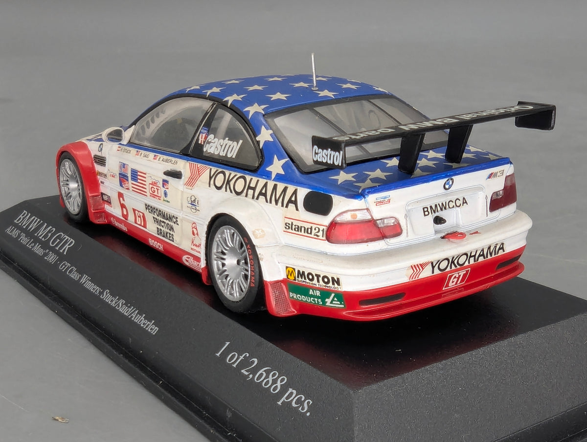 Modellautos 1:43 Minichamps BMW M3 GTR WINNER ALMS 2001 #6 Stuck u. A. mit OVP