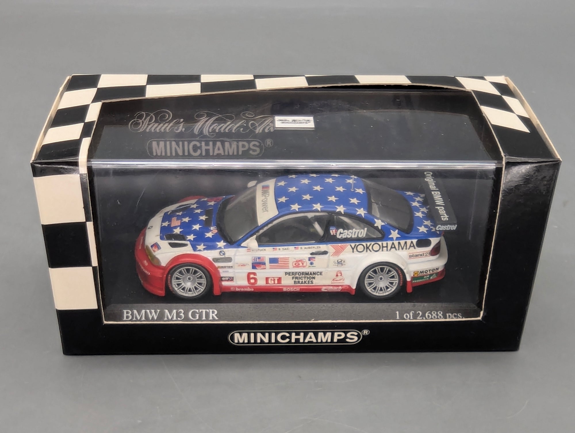 Modellautos 1:43 Minichamps BMW M3 GTR WINNER ALMS 2001 #6 Stuck u. A. mit OVP