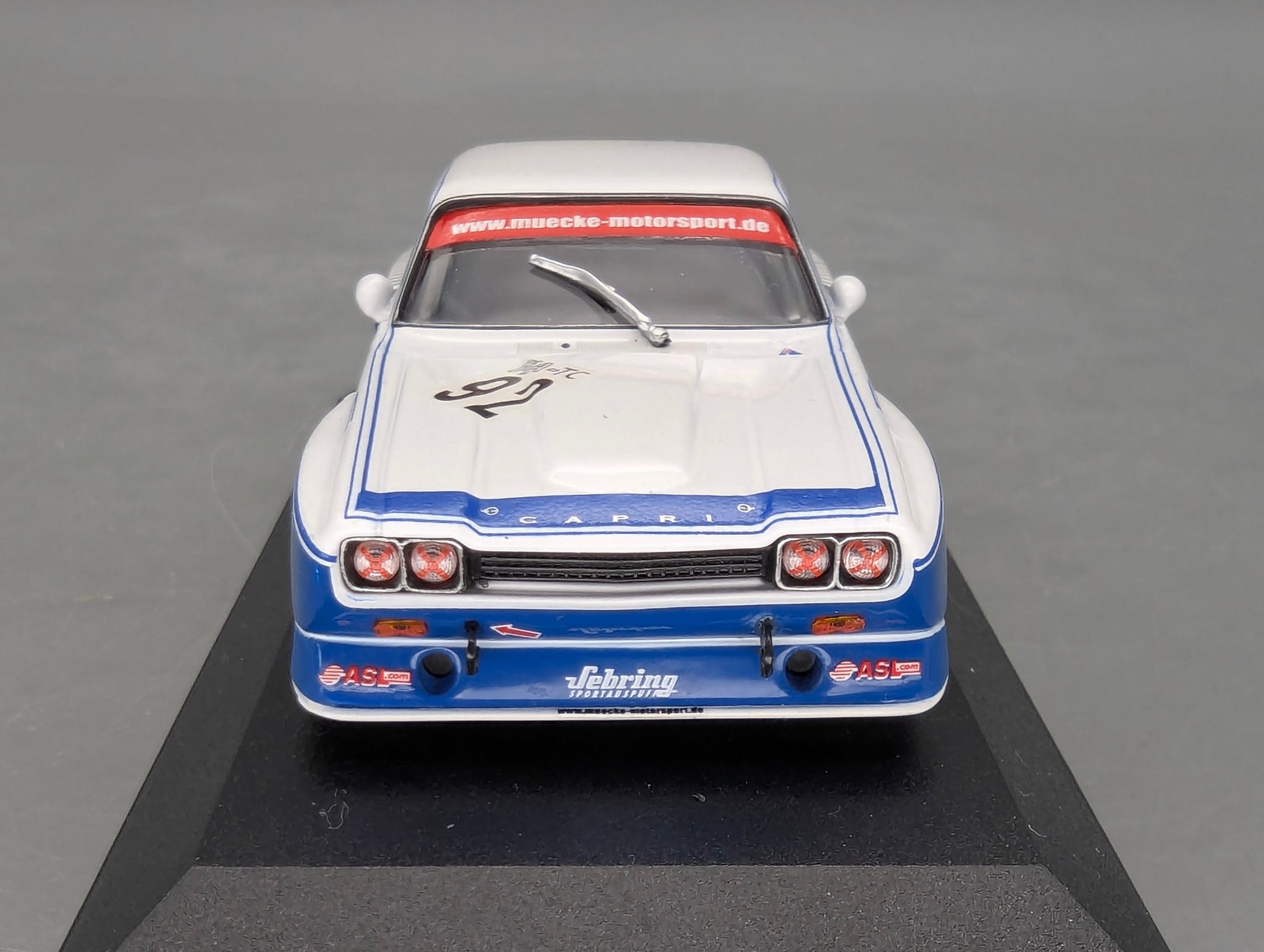 Modellautos 1:43 Minichamps Ford Capri 3100 WINNER Zolder 2005 #92 Peter Mücke mit OVP