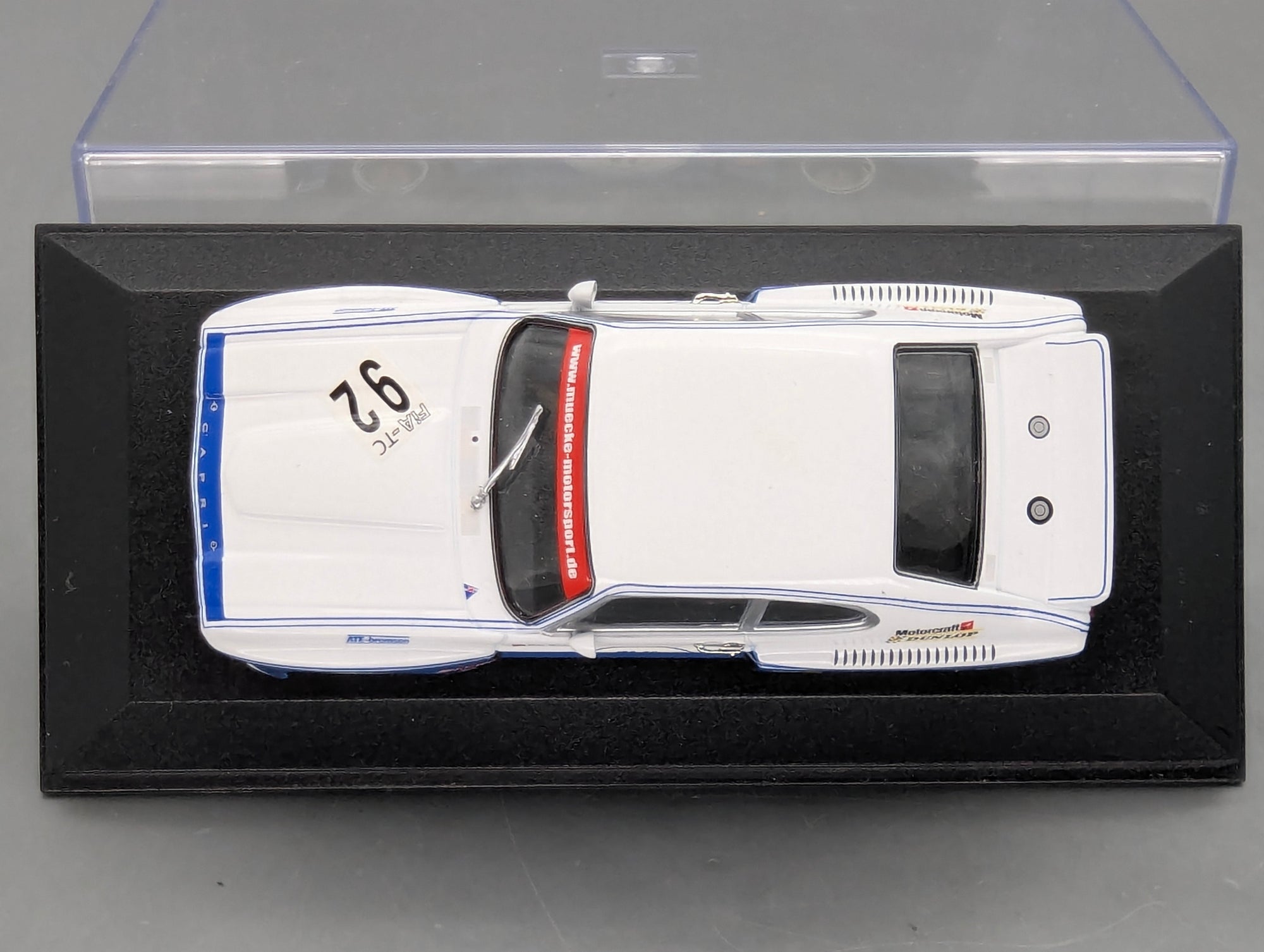 Modellautos 1:43 Minichamps Ford Capri 3100 WINNER Zolder 2005 #92 Peter Mücke mit OVP