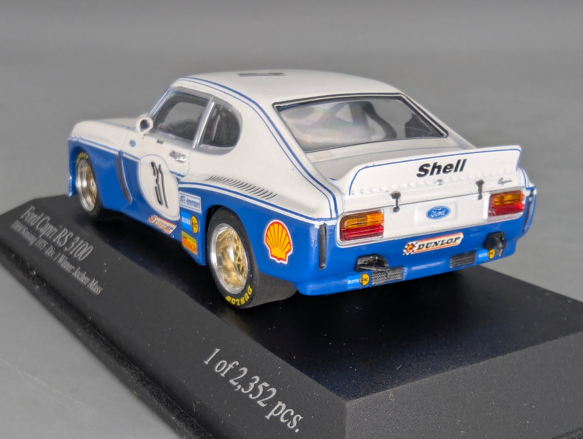 Modellautos 1:43 Minichamps Ford Capri RS 3100 DRM 1975 Norisring WINNER #31 Mass OVP