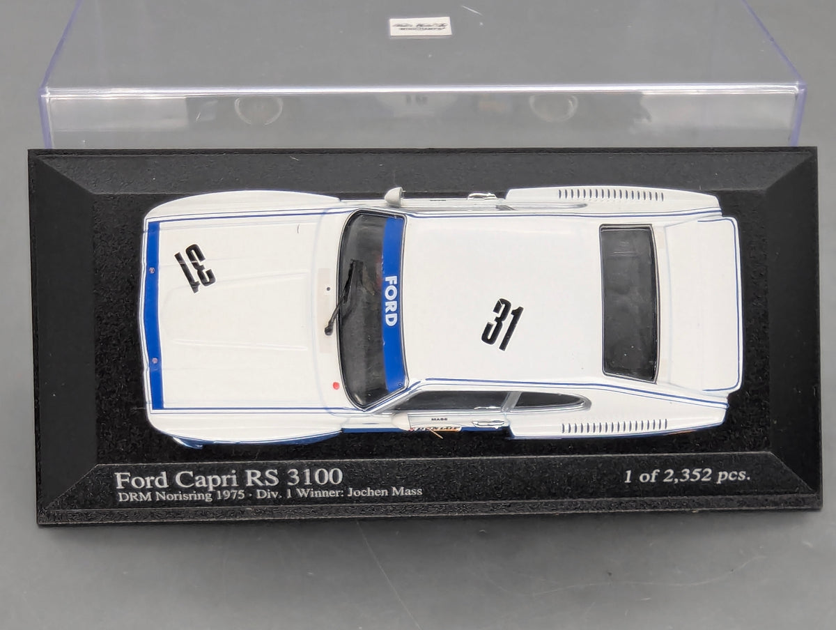 Modellautos 1:43 Minichamps Ford Capri RS 3100 DRM 1975 Norisring WINNER #31 Mass OVP