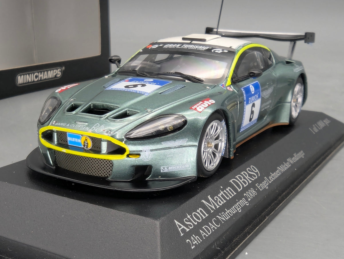 Modellautos 1:43 Minichamps Aston Martin DBRS9 Nürburgring 2008 #6 OVP