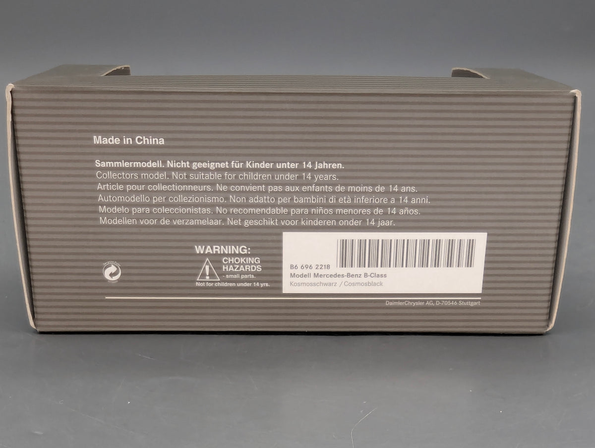 Modellautos 1:43 Minichamps Mercedes-Benz B-Klasse Kosmosschwarz mit Dealer OVP