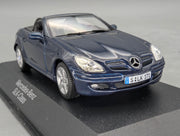 Modellautos 1:43 Minichamps Mercedes-Benz SLK-Klasse Benetoitblau mit Dealer OVP