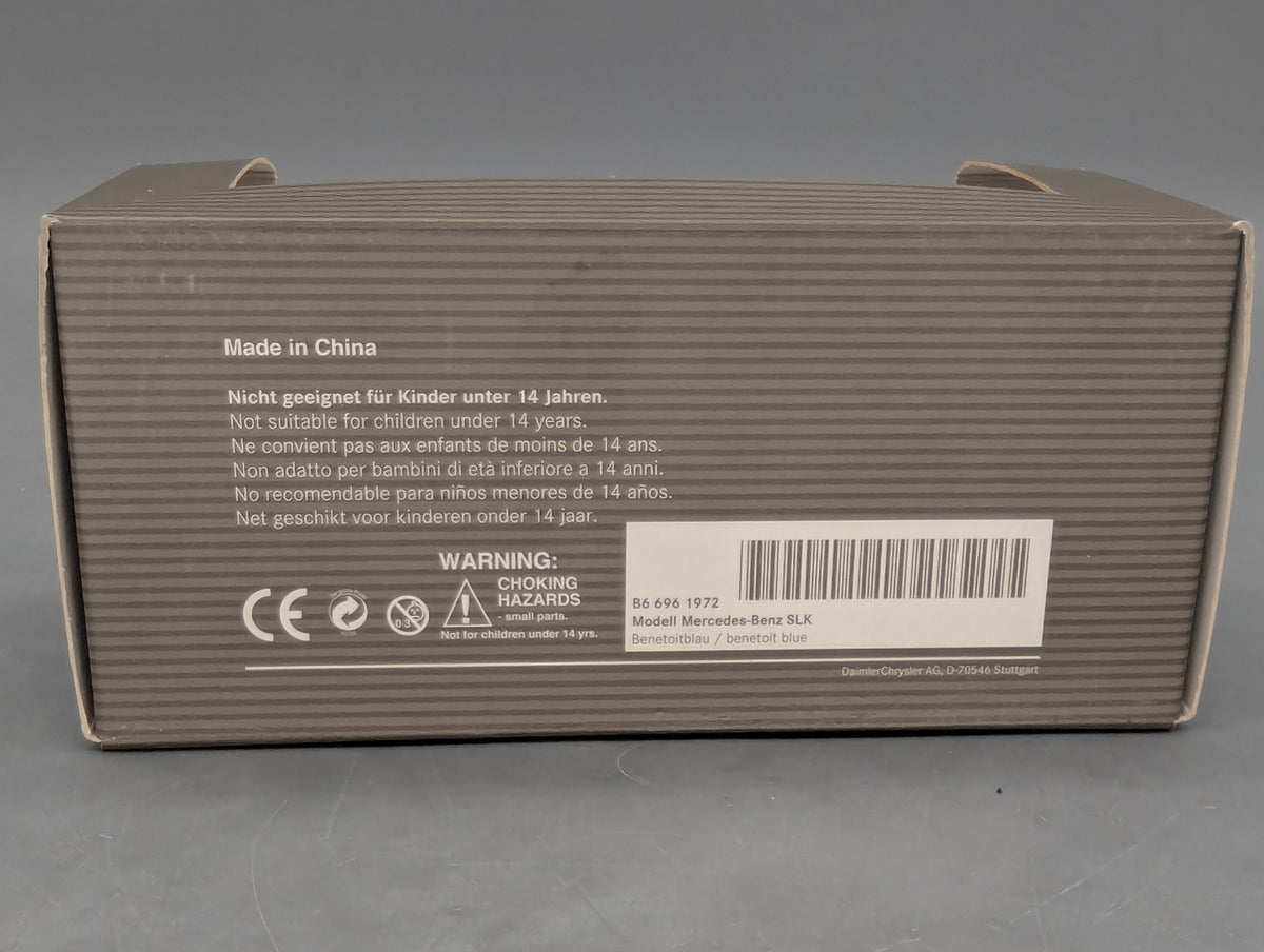 Modellautos 1:43 Minichamps Mercedes-Benz SLK-Klasse Benetoitblau mit Dealer OVP