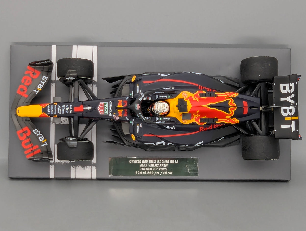 Modellautos 1:43 Minichamps Red Bull RB18 WINNER French GP 2022 Verstappen OVP