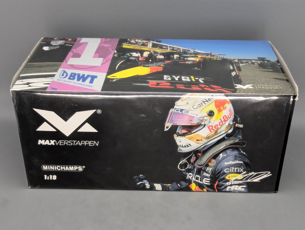 Modellautos 1:43 Minichamps Red Bull RB18 WINNER French GP 2022 Verstappen OVP