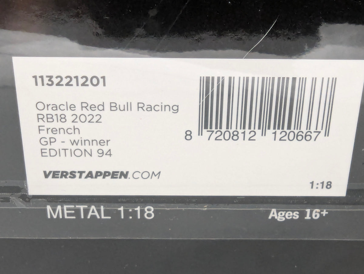 Modellautos 1:43 Minichamps Red Bull RB18 WINNER French GP 2022 Verstappen OVP