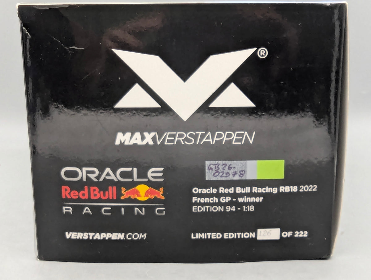 Modellautos 1:43 Minichamps Red Bull RB18 WINNER French GP 2022 Verstappen OVP