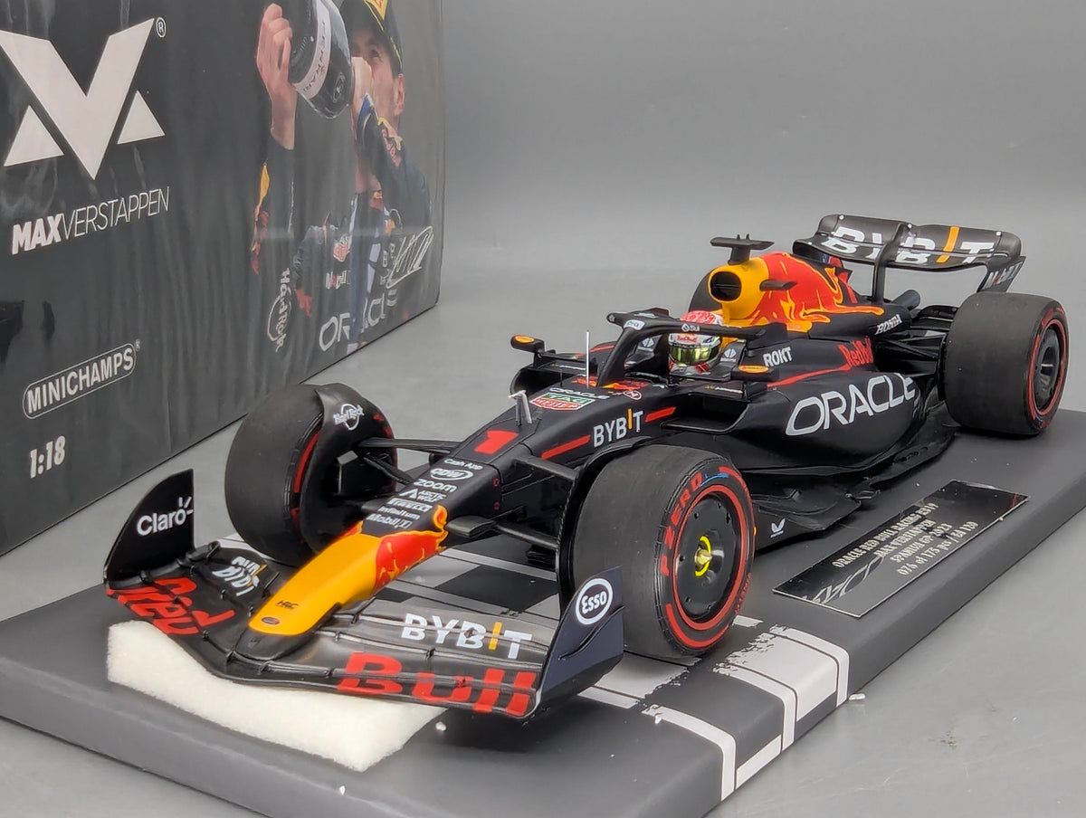 Modellautos 1:43 Minichamps Red Bull RB19 WINNER Spanish GP 2023 Verstappen OVP