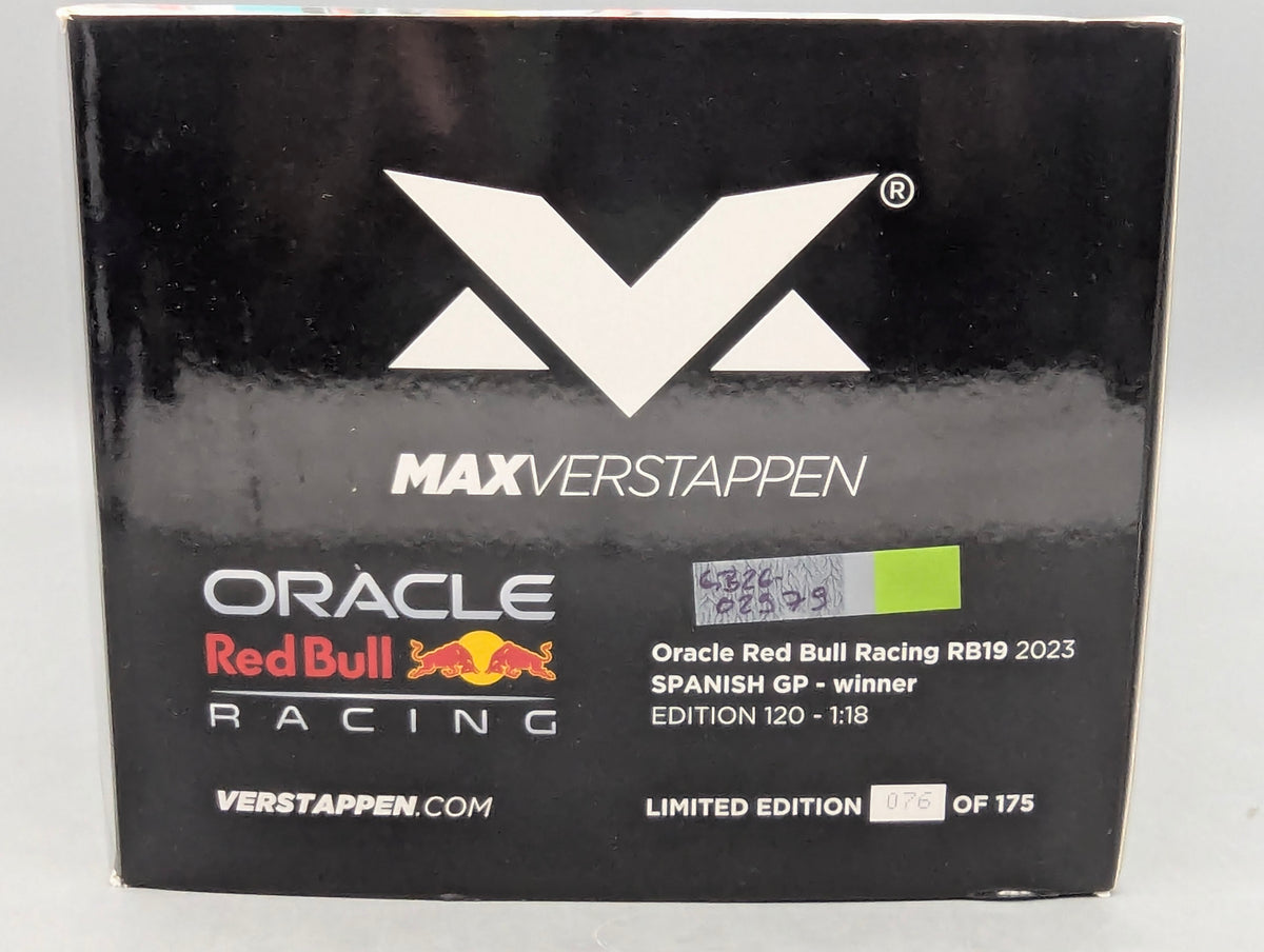 Modellautos 1:43 Minichamps Red Bull RB19 WINNER Spanish GP 2023 Verstappen OVP