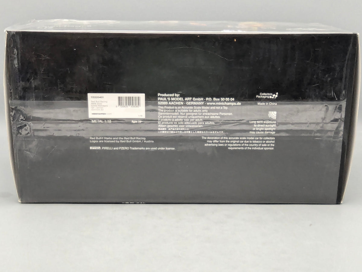 Modellautos 1:43 Minichamps Red Bull RB18 WINNER Imola 2022 Verstappen OVP