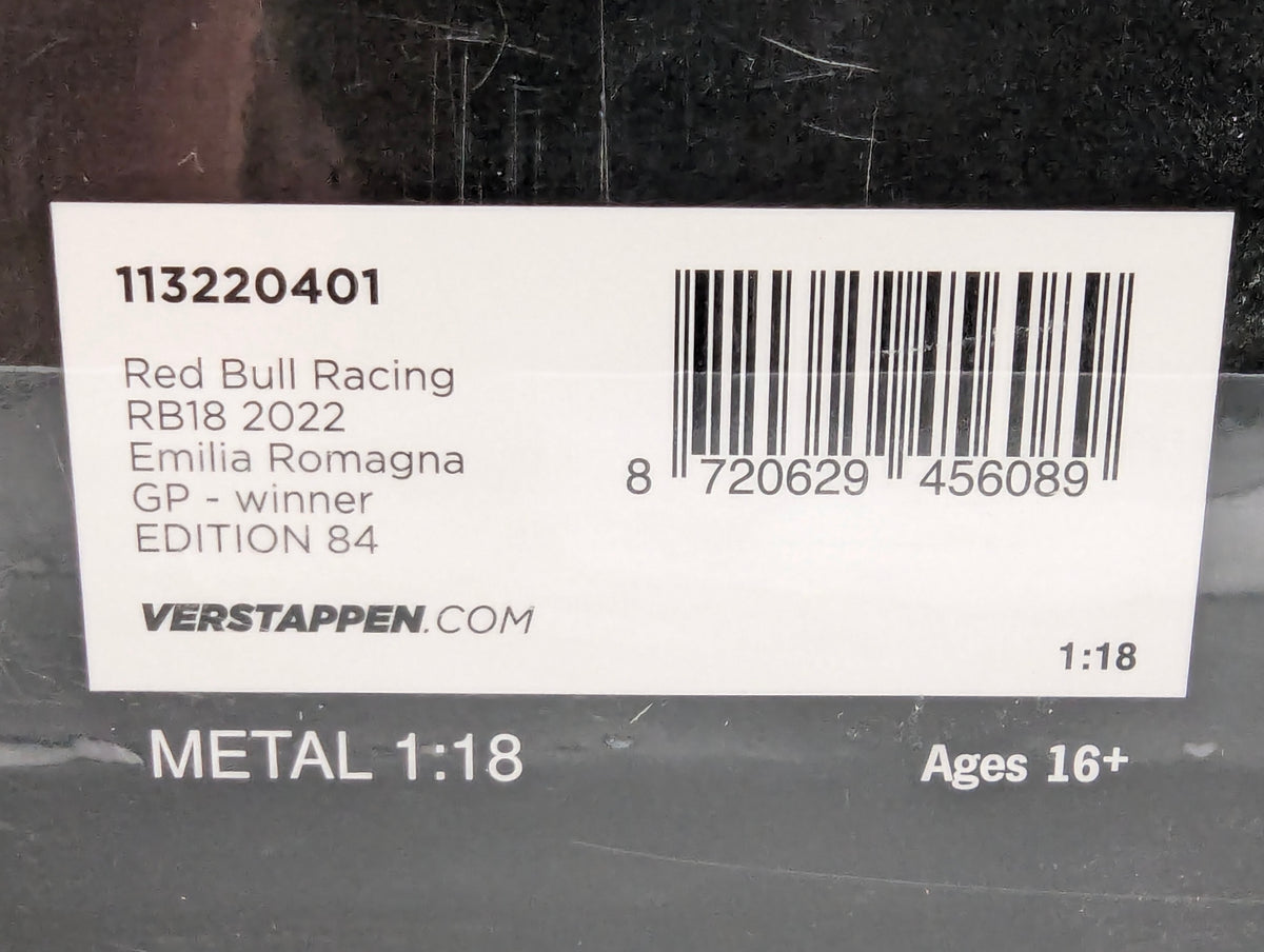Modellautos 1:43 Minichamps Red Bull RB18 WINNER Imola 2022 Verstappen OVP