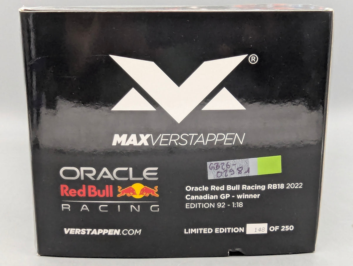 Modellautos 1:43 Minichamps Red Bull RB18 WINNER Canada GP 2022 Verstappen OVP