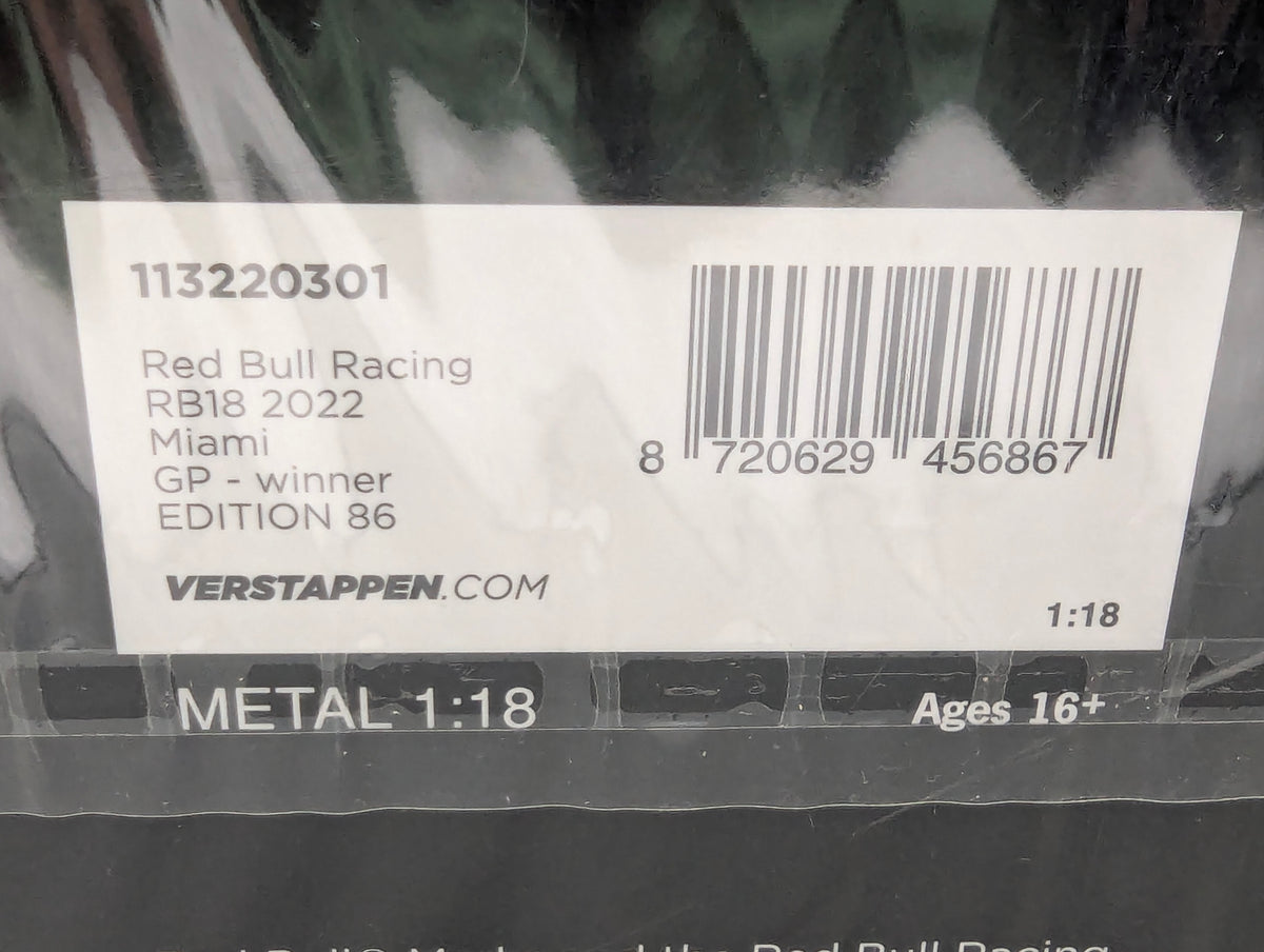 Modellautos 1:43 Minichamps Red Bull RB18 WINNER Miami GP 2022 Verstappen OVP