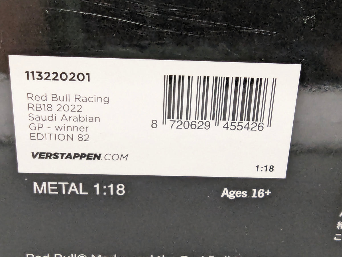 Modellautos 1:43 Minichamps Red Bull RB18 WINNER Saudi Arabia GP 2022 Verstappen OVP