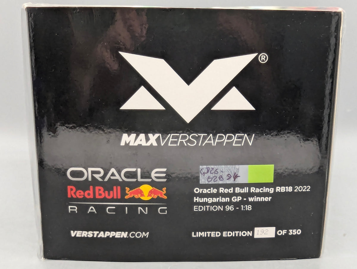 Modellautos 1:43 Minichamps Red Bull RB18 WINNER Ungarn GP 2022 Verstappen OVP