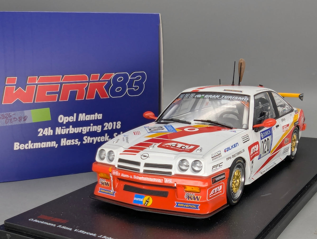 Modellautos 1:18 Werk83 Opel Manta 24h Nürburgring 2018 #120 mit OVP