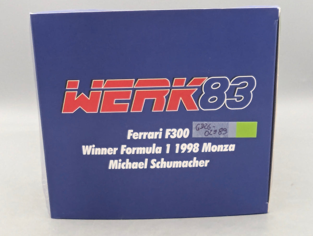 Modellautos 1:18 Werk83 Ferrari F300 WINNER Formula 1 1998 Monza #3 M. Schumacher OVP
