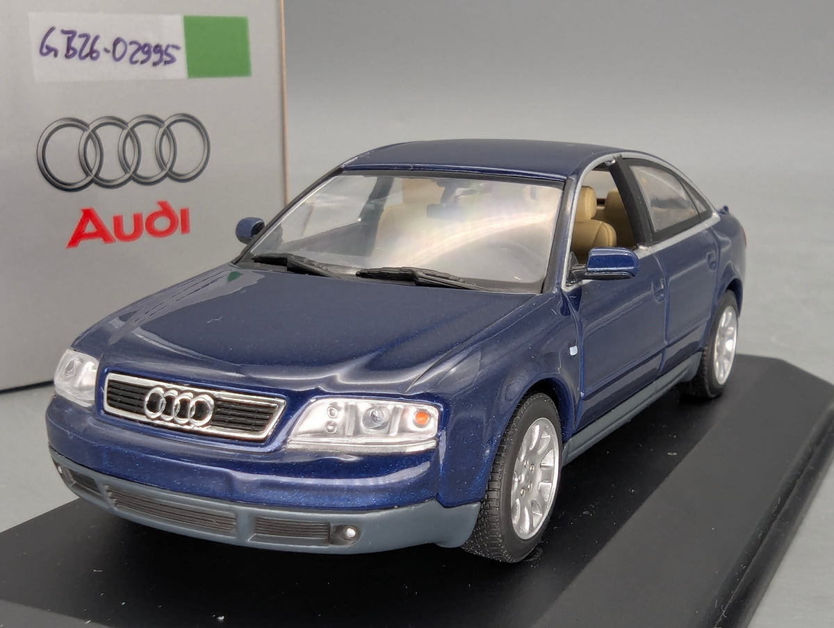 Modellautos 1:43 Minichamps Audi A6 Blau Metallic mit Dealer OVP