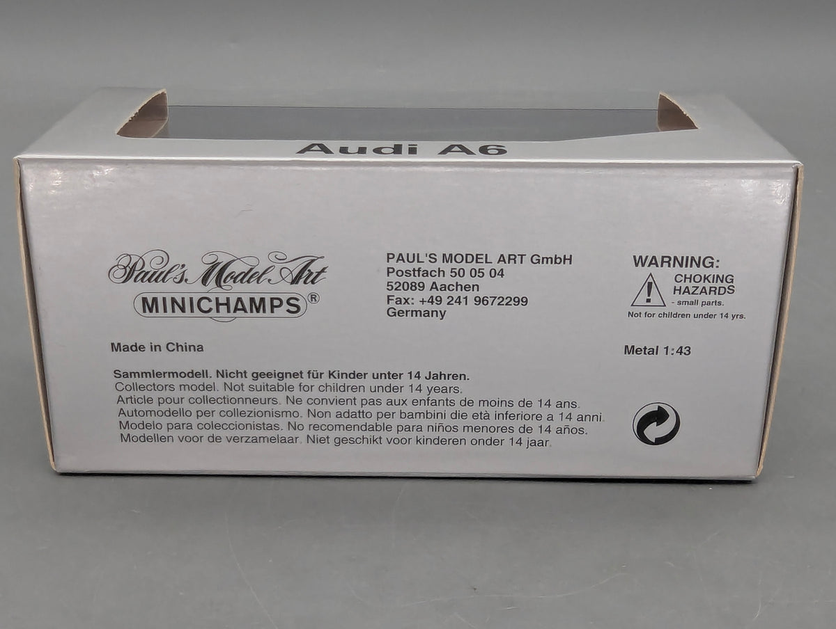 Modellautos 1:43 Minichamps Audi A6 Blau Metallic mit Dealer OVP
