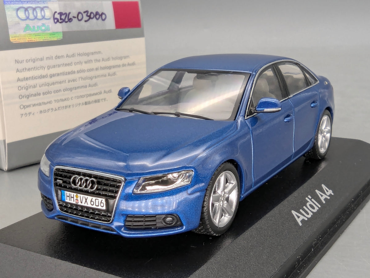 Modellautos 1:43 Minichamps Audi A4 3.2 Quattro Aruba Blau Metallic mit Dealer OVP