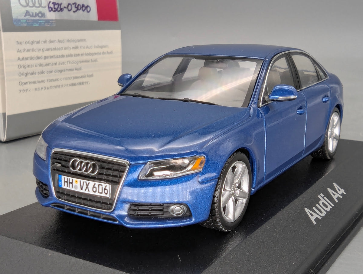 Modellautos 1:43 Minichamps Audi A4 3.2 Quattro Aruba Blau Metallic mit Dealer OVP