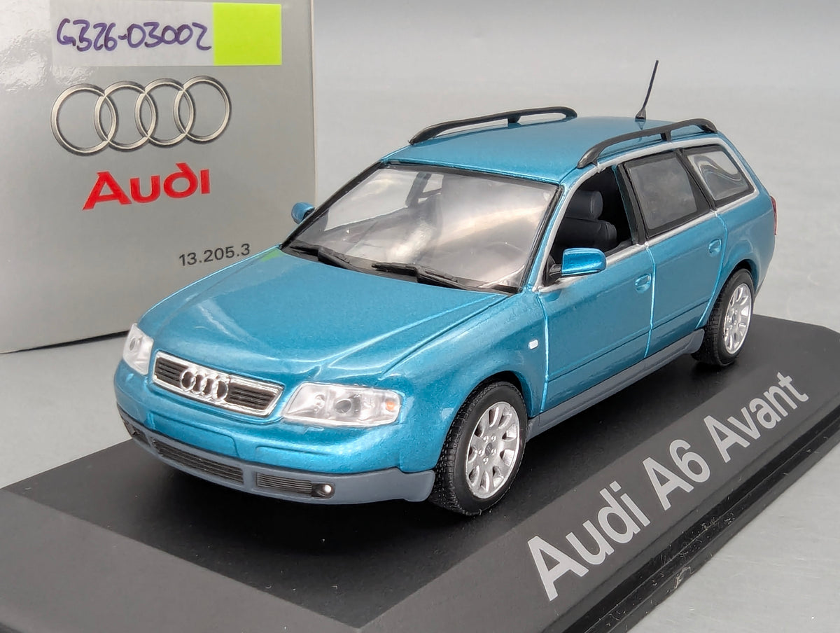Modellautos 1:43 Minichamps Audi A6 2.8 Avant Türkis Metallic mit Dealer OVP