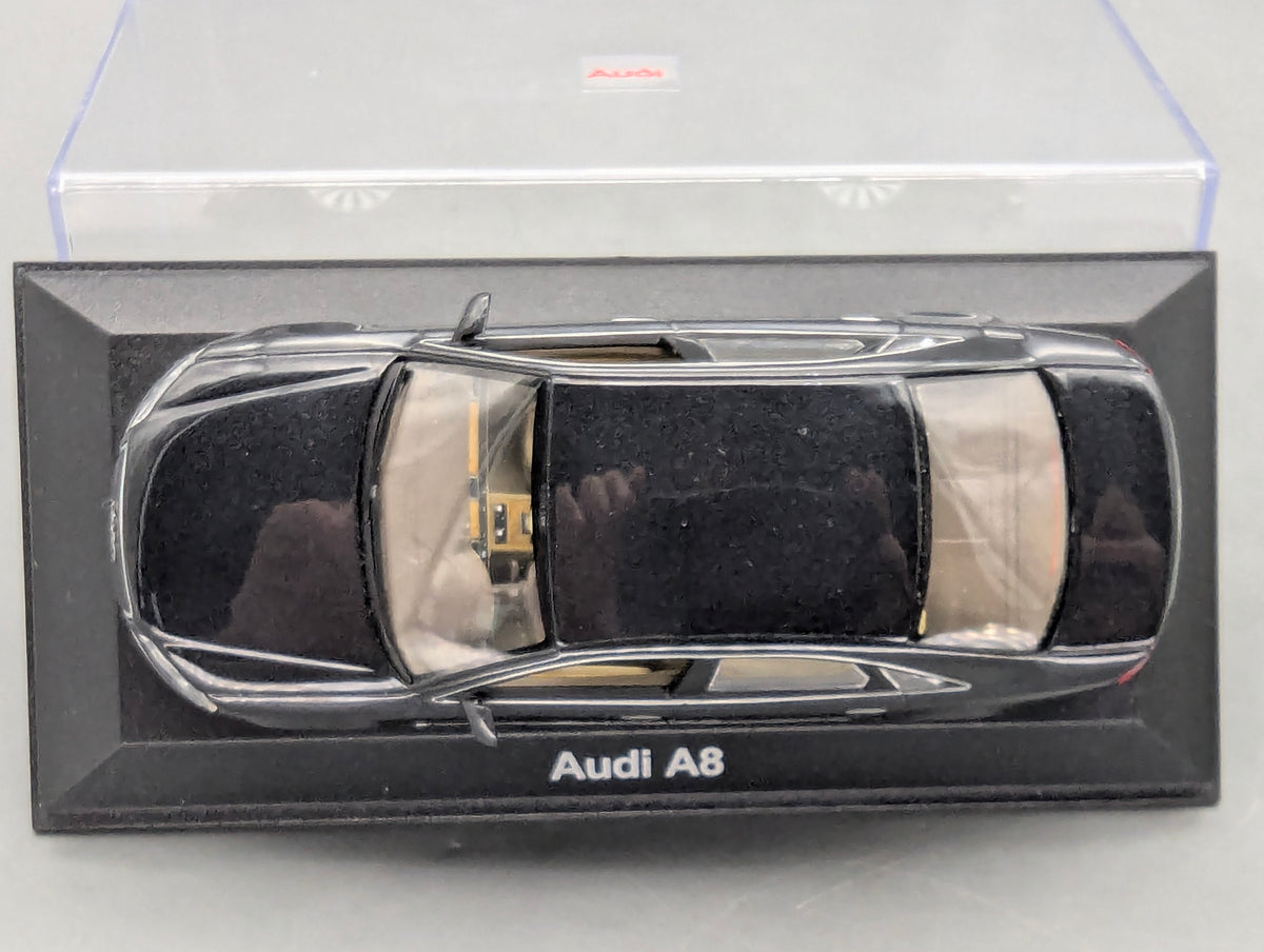 Modellautos 1:43 Minichamps Audi A8 4.2 Quattro MJ 2005 Phantomschwarz mit Dealer OVP