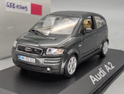 Modellautos 1:43 Minichamps Audi A2 Dunkel Grün-Grau Metallic mit Dealer OVP
