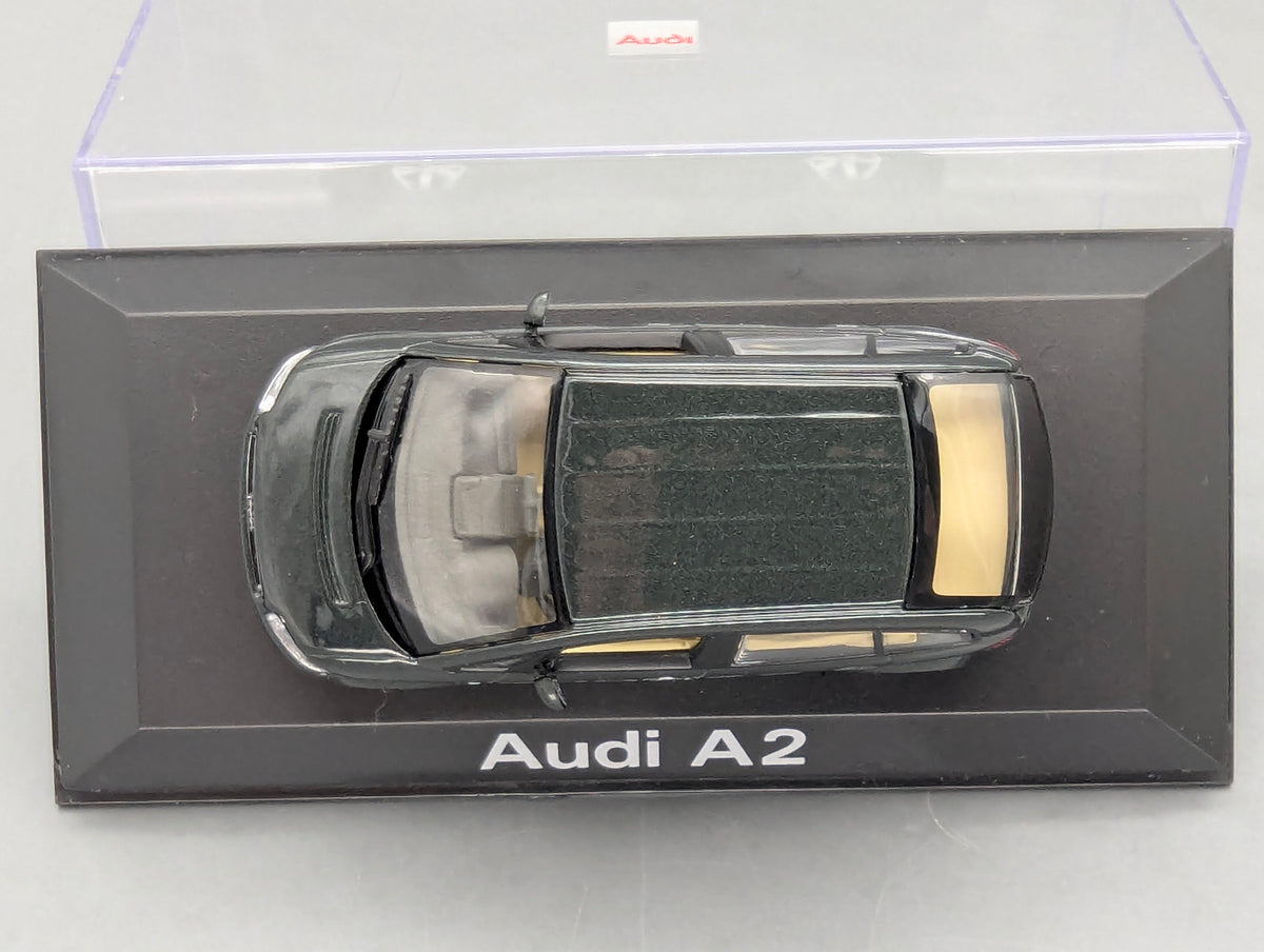 Modellautos 1:43 Minichamps Audi A2 Dunkel Grün-Grau Metallic mit Dealer OVP